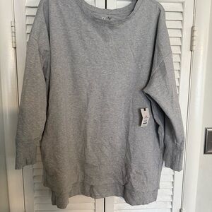 Terra & Sky Light Gray Knit Top